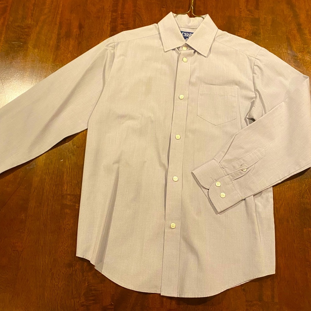 Gray long sleeve polo size 10-12 in boys